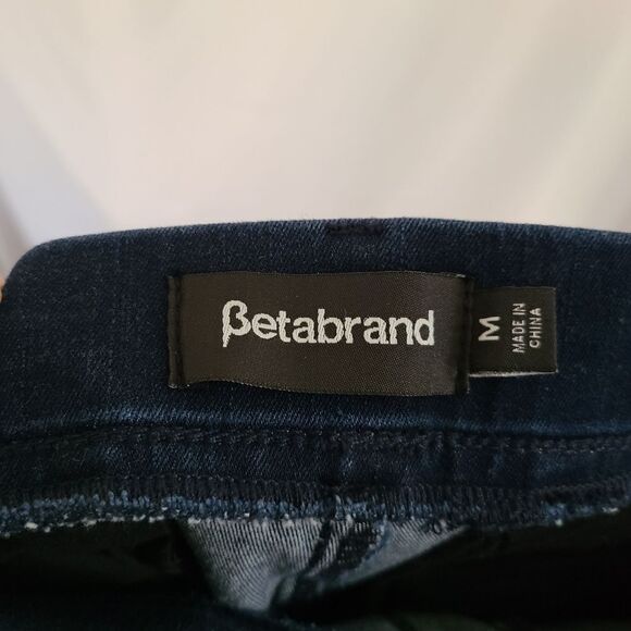 Betabrand Dark Indigo Straight Leg Yoga Denim Pants sz M - Picture 5 of 6